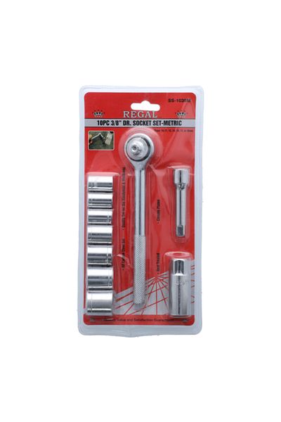 Regal Tools 10-Piece Drive Metric Socket Set 3/8inch