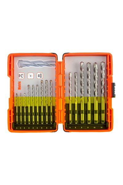 Tactix 15-Piece Carbon Steel Concrete Drill Bit Set 418051