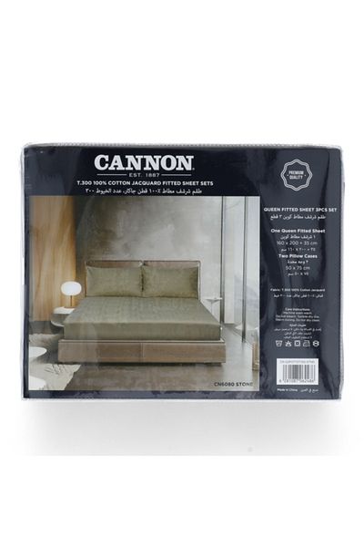 Cannon طقم ملاءات سرير مكون من 3 قطع من القطن الفاخر عالي الجودة