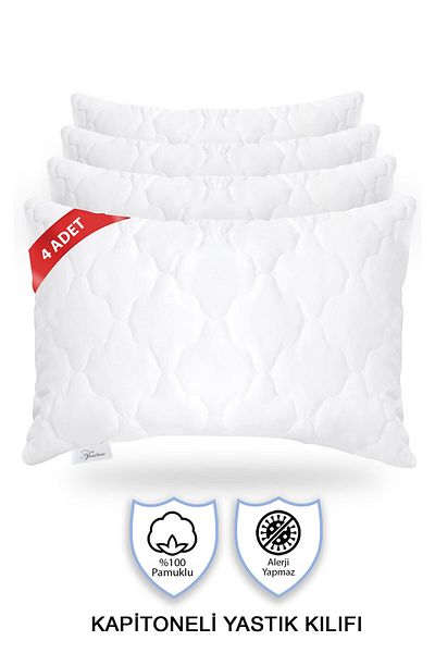 Vionel Home 100% bumbac matlasat 4 bucăți covoraș de pernă husă de protecție (50X70 CM)