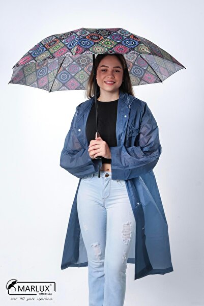 Marlux Etnik Desenli 8 Telli Manuel Rüzgara Dayanıklı Şemsiye M21mar604r01