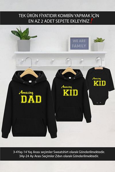 Tshirthane Amazing Dad Kid Father Son Daughter (Minimum 2 Pieces Must Be Added to the Cart to Make a Combination)