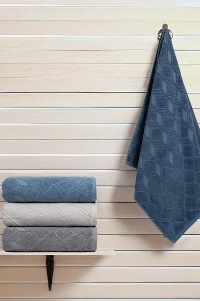 Altınbaşak Paloma Assortment Patterned - 100% Cotton 4-Piece Bath Towel Set
