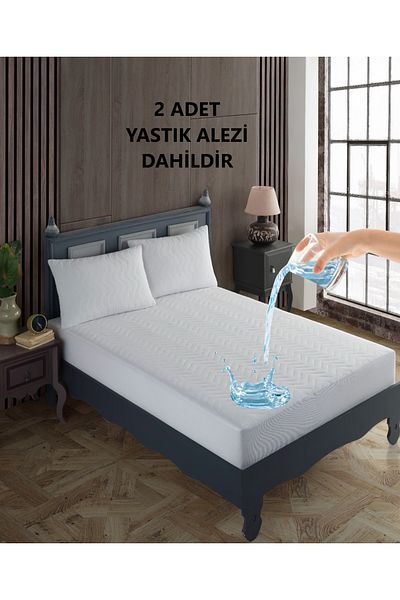 sevilya Double Quilted Fitted Waterproof Liquid Proof Pillow and Mattress Mattress Set Mattress Protector