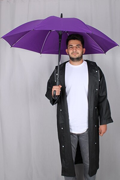 Marlux Fiber 8 Telli Rüzgar Koruma Ters Dönebilir Kırılmaz Telli Otomatik Mor...