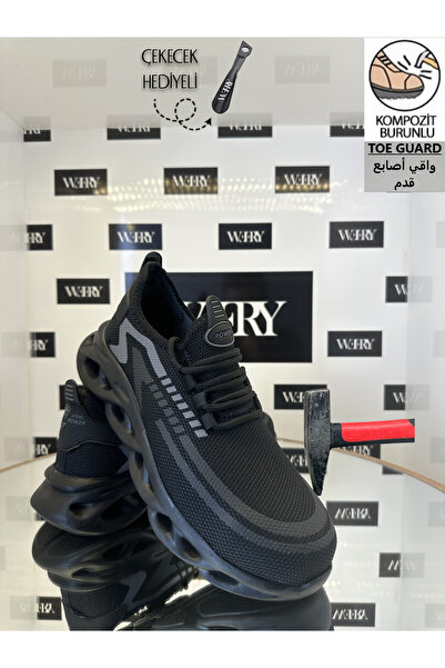 ENZO Çok Hafif S1 Tam Ortopedik Tabanlı Spor İş Ayakkabısı Kompozit Burun Korumalı Yazlık İş Ayakkabısı G