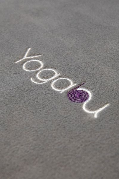 Yogabu Yoga Blanket with Logo-Grey