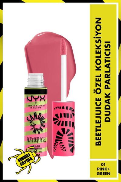 NYX Professional Makeup Beetlejuice Özel Koleksiyon Dudak Parlatıcısı - 01 Pi...