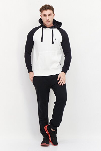 French Connection Men Long Sleeve Brand Logo Hoodie, White