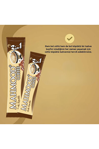 Mahmood Coffee 3'ü 1 Arada Sütlü Köpüklü Kahve 42 Adet X 18 gram