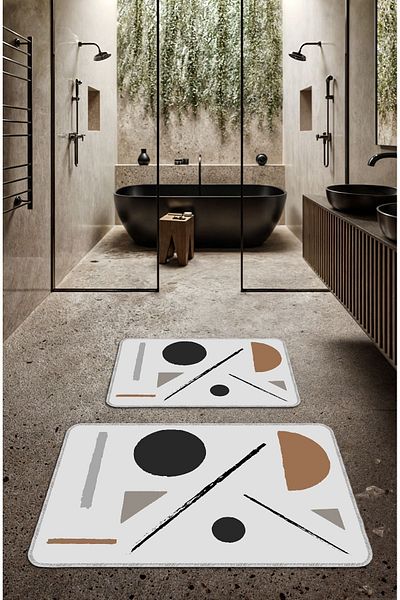 Artızon Modern Gray Decorative Design Indestructible Base Content 50X60-60X90 cm
