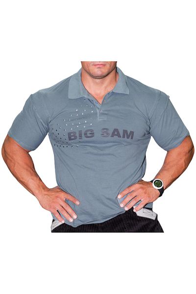 Big Sam Polo Neck Stone Detailed T-Shirt 2505