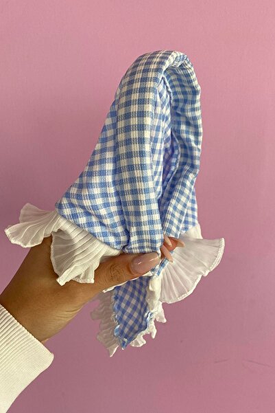 TAKIŞTIR Coroană cu model Pötikare cu detaliu de eșarfă de culoare albastră