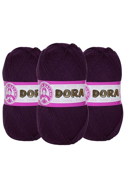 Ören Bayan Purple Knitted Dora Eggplant Twine - 061 Σετ 3 τεμ
