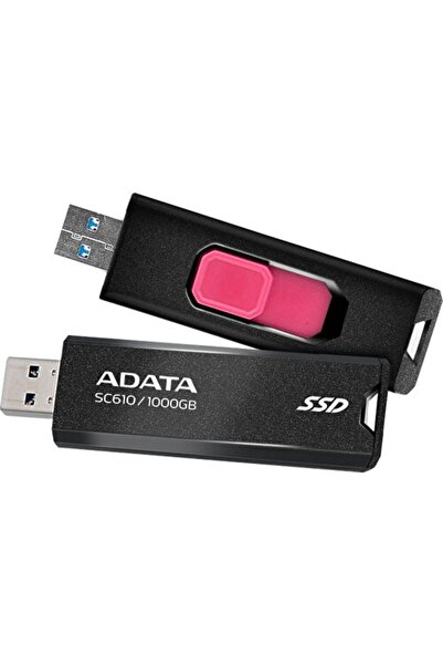Adata Εξωτερικός SSD SC610, 1TB, USB 3.2 Gen2, Μαύρο