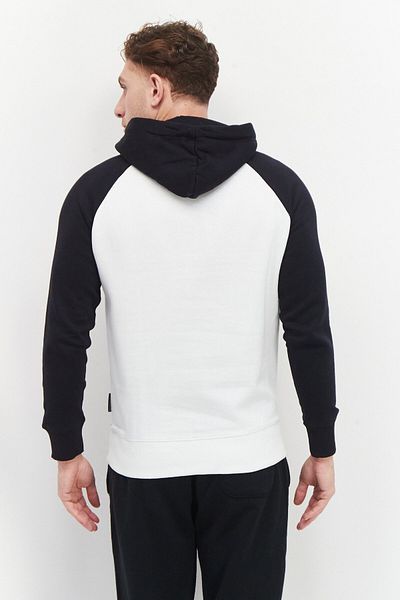 French Connection Men Long Sleeve Brand Logo Hoodie, White