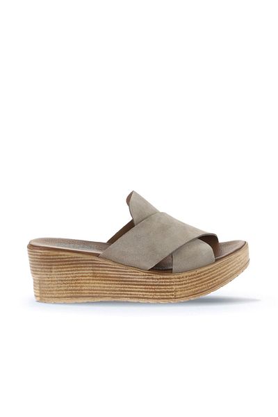 Bueno Shoes Sand Alf Suede Women's Wedge Heeled Slippers 01Wa4703