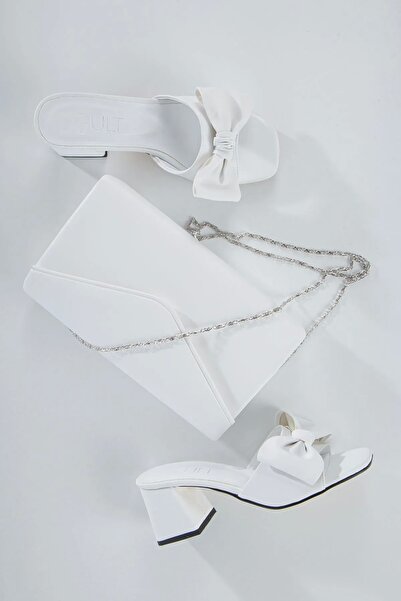 GULT Women's 5 cm Thick Heeled Bag Combination Slippers Set