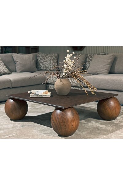 Velura Home & Living Modern Orta Sehpa & Küre Sehpa & Top Sehpa & Ahşap Sehpa...