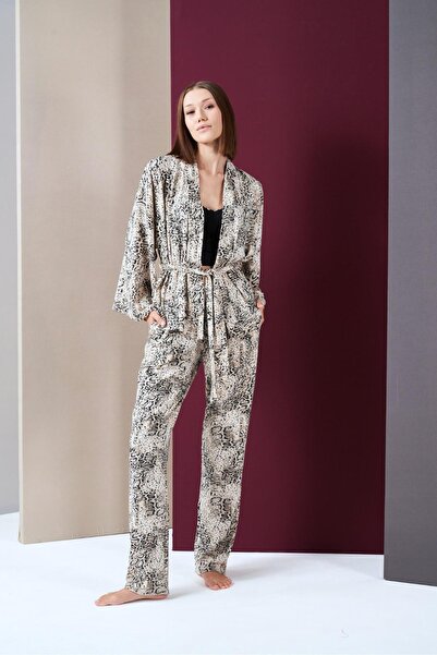 PJS Жіночий піжамний бюстгальтер з візерунком, трикотажний комплект