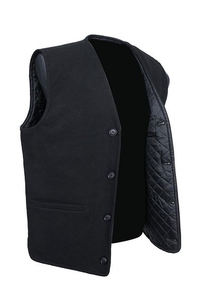 BYBEYEMS GİYİM Black V-Neck Cashmere Men's Vest