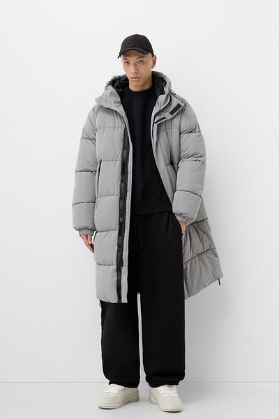 Bershka Hooded Puffer Coat