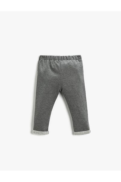 Koton Basic Design Sweatpants - Button Detail and Elastic Waist