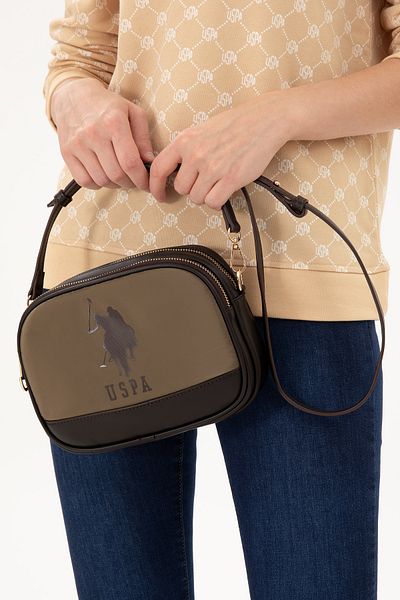 U.S. Polo Assn. Women's Khaki Quilted Crossbody Bag 50300301 -Vr027