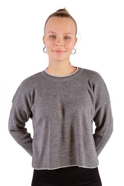 Rays 24245 Pulover cu cusut ciobanesc gri