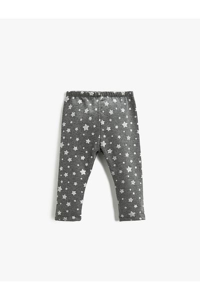 Koton Star Printed Leggings with Elastic Waist