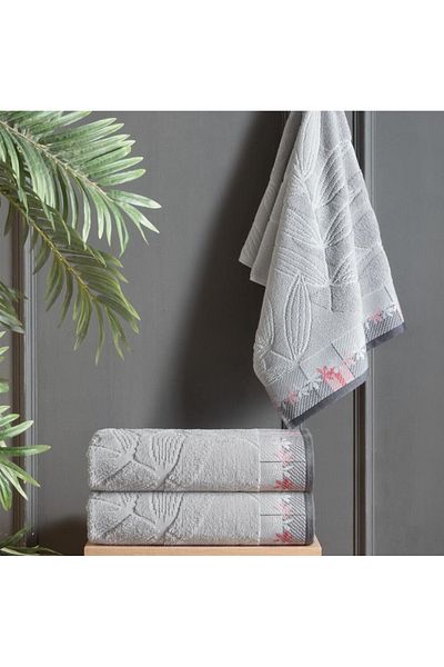 Sarev Eva Carlo 80X150 cm Gray Bath Towel