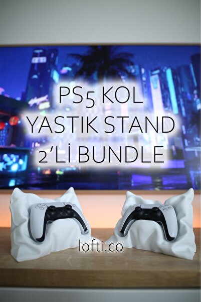 loftico 2’li Yastık Kol Tutucu - Dekoratif Joystick Standı Ps4-Ps5 Uyumlu