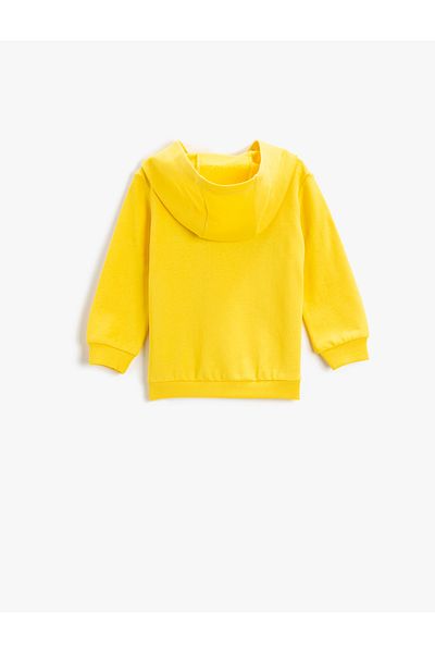 Koton Hooded Sweatshirt Long Sleeve Cotton