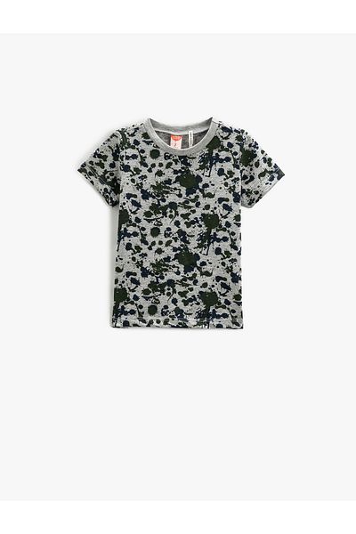 Koton Short Sleeve T-Shirt Crew Neck Printed