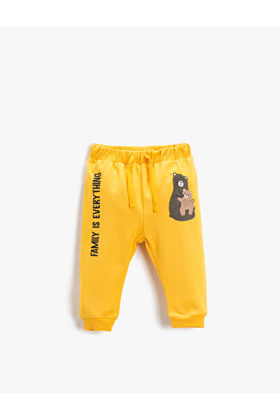 Koton Έμπριμη Jogger Sweatpants Tie Waist Βαμβακερή