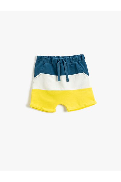 Koton Pantaloni scurți în talie cu cravată în contrast de culoare, cu buzunare