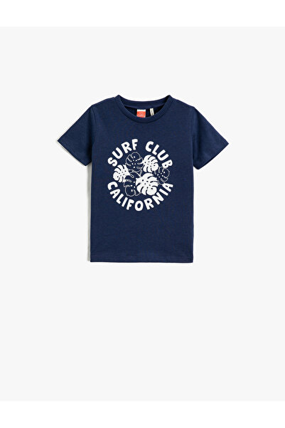 Koton Printed Short Sleeve T-Shirt Crew Neck