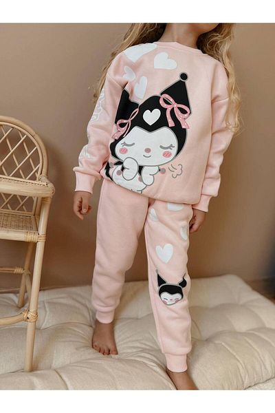 hira kids collection Kuromi̇ Character Printed Girl's Bottom Top Set