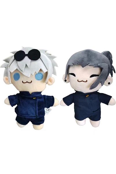 Choice 2pcs 22cm New Jujutsu Kaisen Hand Puppet Plush Toy Toys Cute Soft Stuffed Gojo And Geto Pillow Dolls