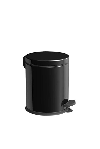 Genel Markalar Paslanmaz Pedallı Çöp Kovası Siyah 5 LT