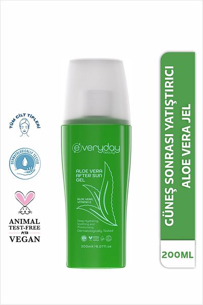 Everyday Beauty Aloe Vera After Sun - 200ml Lotion, Moisturizing and Soothing Effect