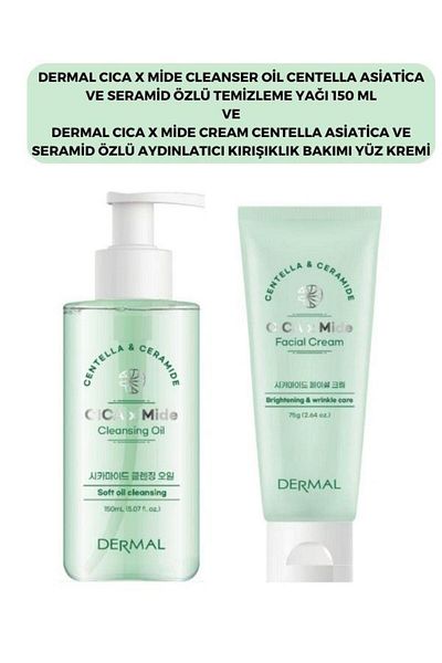 Dermal Cıca X Stomach Centella Asiatica Extract Cleansing Oil and Face Cream