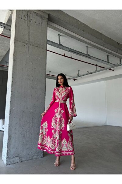 jennyfer garment فستان قماش بابل مستورد (يشمل الحزام)