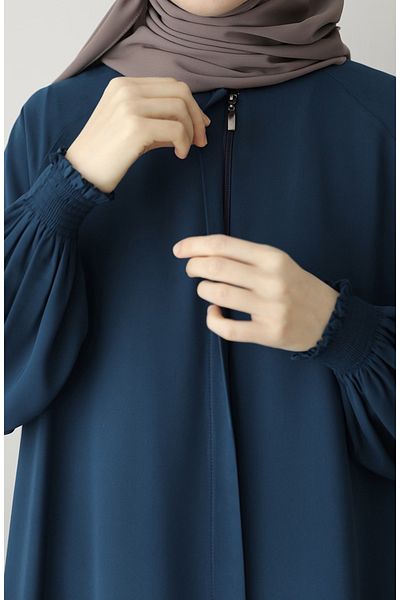 suhneva Petrol Blue Asel Mevlana Flared Ferace