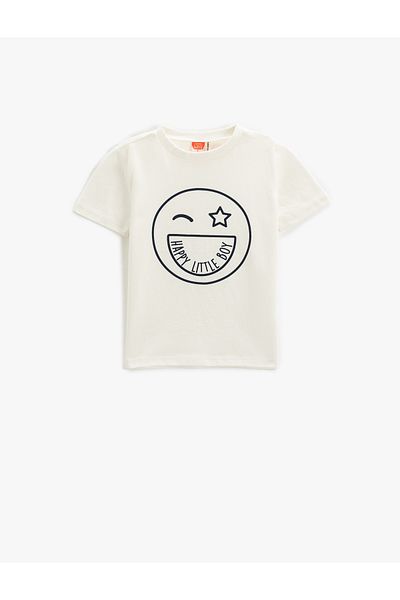 Koton Short Sleeve Crew Neck T-Shirt Printed
