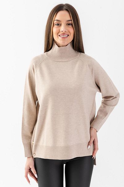 Irmak Kerekli Bluză de damă, bej, cu fantă Thessaloniki Old Money Knitwear 171014