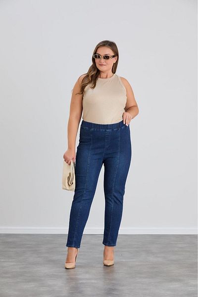 RMG Large Size Kim Navy Blue Jeans