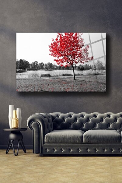 seZZeon Slikanje na staklu Crveno drvo | Poklon, Dekorativno, Kancelarija, Ku...