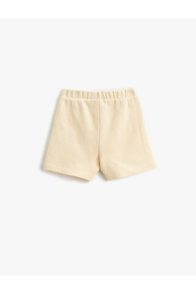 Koton Pantaloni scurți de bază Buzunare texturate Talie elastică