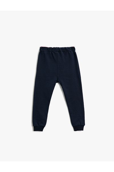 Koton Jogger-Jogginghose mit Neujahrsmotiv und Weihnachtsmann-Motiv, bedruckt, Taillenschnürung